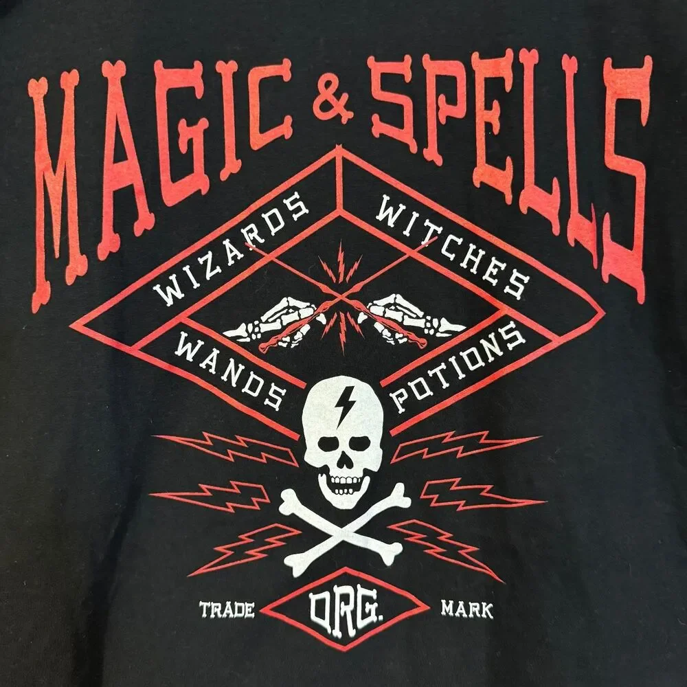 Harry Potter Magic & Spells T-Shirt Mens XL Geek Gear Wizarding World Exclusive